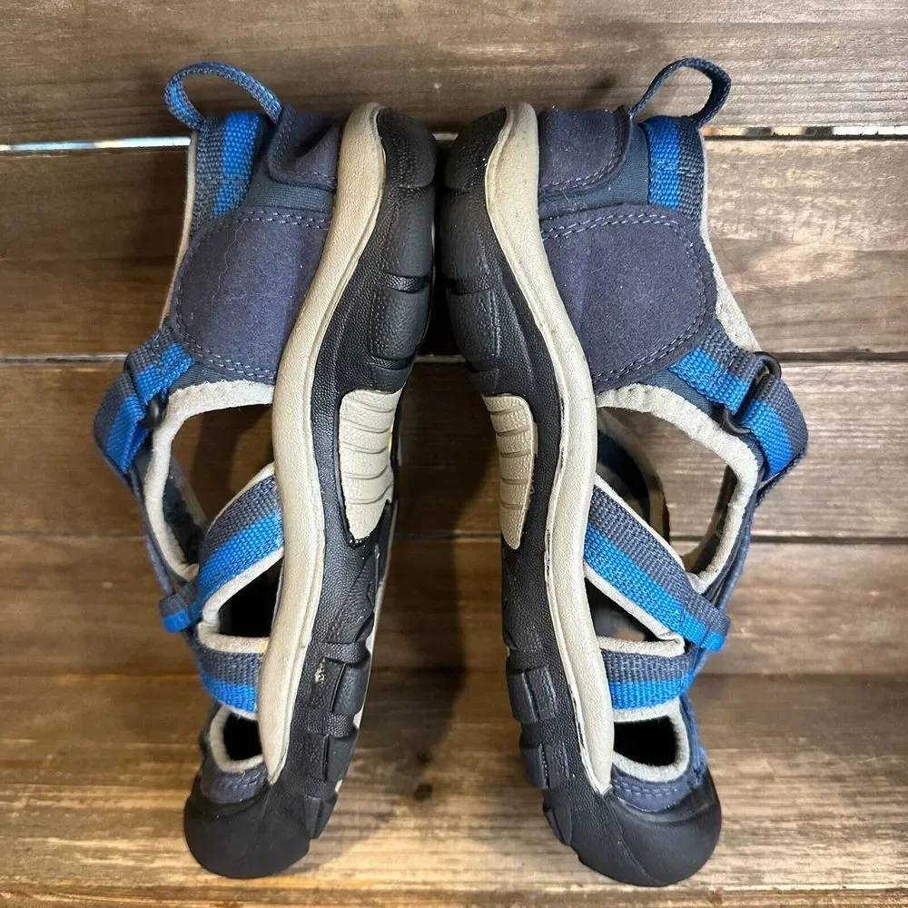 Big Kids Keen Venice H2 Navy Blue‎ Athletic Trail Comfort Sandals Size 3 Y GUC